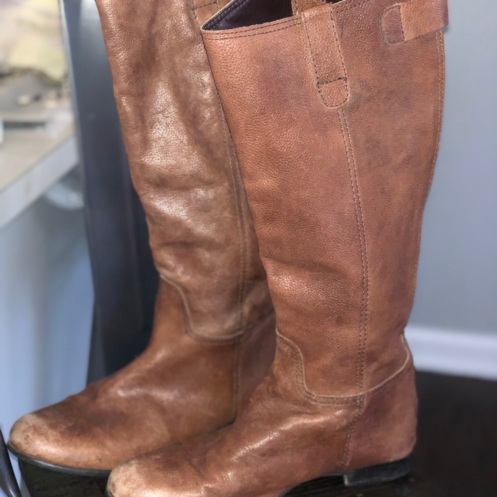 Urban Outfitters cognac riding boot